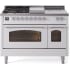 Ilve Nostalgie II Collection UP48FSNMPWHCLP - 48 Inch Freestanding Dual Fuel Range in Front View
