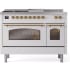 Ilve Nostalgie II Collection UP48FSNMPWHGLP - 48 Inch Freestanding Dual Fuel Range in Front View
