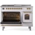 Ilve Nostalgie II Collection UP48FSNMPWHGLP - 48 Inch Freestanding Dual Fuel Range in Opened View