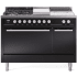 Ilve Professional Plus II UP48FSQMPBK - 48 Inch Freestanding Dual Fuel Range in Front View