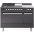Ilve Professional Plus II UP48FSQMPMG - 48 Inch Freestanding Dual Fuel Range in Front View