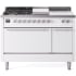 Ilve Professional Plus II UP48FSQMPWHLP - 48 Inch Freestanding Dual Fuel Range in Front View