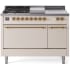 Ilve Nostalgie II Collection UP48FSQNMPAWGLP - 48 Inch Freestanding Dual Fuel Range in Front View