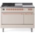 Ilve Nostalgie II Collection UP48FSQNMPAWPLP - 48 Inch Freestanding Dual Fuel Range in Front View