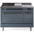 Ilve Nostalgie II Collection UP48FSQNMPBGBLP - 48 Inch Freestanding Dual Fuel Range in Front View