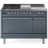 Ilve Nostalgie II Collection UP48FSQNMPBGCLP - 48 Inch Freestanding Dual Fuel Range in Front View