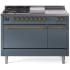 Ilve Nostalgie II Collection UP48FSQNMPBGGLP - 48 Inch Freestanding Dual Fuel Range in Front View