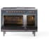 Ilve Nostalgie II Collection UP48FSQNMPBGP - 48 Inch Freestanding Dual Fuel Range in Opened View