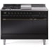 Ilve Nostalgie II Collection UP48FSQNMPBKBLP - 48 Inch Freestanding Dual Fuel Range in Front View
