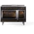 Ilve Nostalgie II Collection UP48FSQNMPBKGLP - 48 Inch Freestanding Dual Fuel Range in Opened View