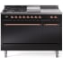 Ilve Nostalgie II Collection UP48FSQNMPBKP - 48 Inch Freestanding Dual Fuel Range in Front View