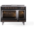 Ilve Nostalgie II Collection UP48FSQNMPBKP - 48 Inch Freestanding Dual Fuel Range in Opened View