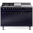 Ilve Nostalgie II Collection UP48FSQNMPMBBLP - 48 Inch Freestanding Dual Fuel Range in Front View