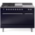 Ilve Nostalgie II Collection UP48FSQNMPMBCLP - 48 Inch Freestanding Dual Fuel Range in Front View