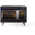 Ilve Nostalgie II Collection UP48FSQNMPMBGLP - 48 Inch Freestanding Dual Fuel Range in Opened View
