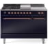 Ilve Nostalgie II Collection UP48FSQNMPMBPLP - 48 Inch Freestanding Dual Fuel Range in Front View