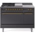 Ilve Nostalgie II Collection UP48FSQNMPMGGLP - 48 Inch Freestanding Dual Fuel Range in Front View
