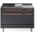 Ilve Nostalgie II Collection UP48FSQNMPMGPLP - 48 Inch Freestanding Dual Fuel Range in Front View