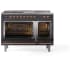 Ilve Nostalgie II Collection UP48FSQNMPMGPLP - 48 Inch Freestanding Dual Fuel Range in Opened View