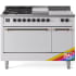Ilve Nostalgie II Collection UP48FSQNMPRABLP - 48 Inch Freestanding Dual Fuel Range in Front View