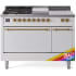 Ilve Nostalgie II Collection UP48FSQNMPRAGLP - 48 Inch Freestanding Dual Fuel Range in Front View