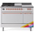 Ilve Nostalgie II Collection UP48FSQNMPRAPLP - 48 Inch Freestanding Dual Fuel Range in Front View