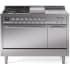 Ilve Nostalgie II Collection UP48FSQNMPSSCLP - 48 Inch Freestanding Dual Fuel Range in Front View