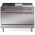 Ilve Nostalgie II Collection UP48FSQNMPSSPLP - 48 Inch Freestanding Dual Fuel Range in Front View