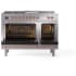 Ilve Nostalgie II Collection UP48FSQNMPSSPLP - 48 Inch Freestanding Dual Fuel Range in Opened View