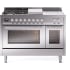 Ilve Professional Plus II UP48FSWMPSS - 48 Inch Freestanding Dual Fuel Range