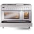 Ilve Professional Plus II UP48FWMPSS - 48 Inch Freestanding Dual Fuel Range with 8 Sealed Burners