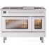 Ilve Professional Plus II UP48FWMPWH - 48 Inch Freestanding Dual Fuel Range with 8 Sealed Burners