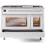 Ilve Professional Plus II UP48FWMPWH - 48 Inch Freestanding Dual Fuel Range with 8 Sealed Burners