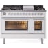 Ilve Professional Plus II UP48FWMPWH - 48 Inch Freestanding Dual Fuel Range with 8 Sealed Burners