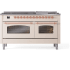Ilve Nostalgie II Collection UP60FNMPAWPLP - 60 Inch Freestanding Dual Fuel Range