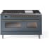 Ilve Nostalgie II Collection UP60FNMPBGG - 60 Inch Freestanding Dual Fuel Range