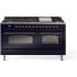 Ilve Nostalgie II Collection UP60FNMPMBG - 60 Inch Freestanding Dual Fuel Range