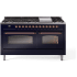 Ilve Nostalgie II Collection UP60FNMPMBPLP - 60 Inch Freestanding Dual Fuel Range