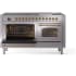 Ilve Nostalgie II Collection UP60FNMPSSGLP - 60 Inch Freestanding Dual Fuel Range