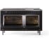 Ilve Nostalgie II Collection UP60FNMPBKBLP - 60 Inch Freestanding Dual Fuel Range in Opened View