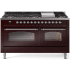 Ilve Nostalgie II Collection UP60FNMPBUC - 60 Inch Freestanding Dual Fuel Range in Front View