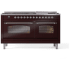 Ilve Nostalgie II Collection UP60FNMPBUC - 60 Inch Freestanding Dual Fuel Range in Front View