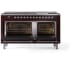 Ilve Nostalgie II Collection UP60FNMPBUCLP - 60 Inch Freestanding Dual Fuel Range in Opened View