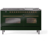 Ilve Nostalgie II Collection UP60FNMPEGG - 60 Inch Freestanding Dual Fuel Range in Front View