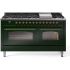 Ilve Nostalgie II Collection UP60FNMPEGGLP - 60 Inch Dual Fuel Freestanding Range with 9 Sealed Burners