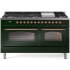 Ilve Nostalgie II Collection UP60FNMPEGP - 60 Inch Freestanding Dual Fuel Range in Front View