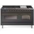 Ilve Nostalgie II Collection UP60FNMPMGGLP - 60 Inch Freestanding Dual Fuel Range in Front View