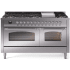 Ilve Nostalgie II Collection UP60FNMPSSC - 60 Inch Freestanding Dual Fuel Range in Front View