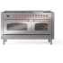 Ilve Nostalgie II Collection UP60FNMPSSP - 60 Inch Freestanding Dual Fuel Range in Front View