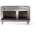 Ilve Nostalgie II Collection UP60FNMPSSPLP - 60 Inch Freestanding Dual Fuel Range in Opened View